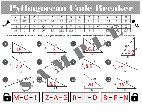 Pythagorean Theorem Puzzle Math Educational Resources Ten Tors Math