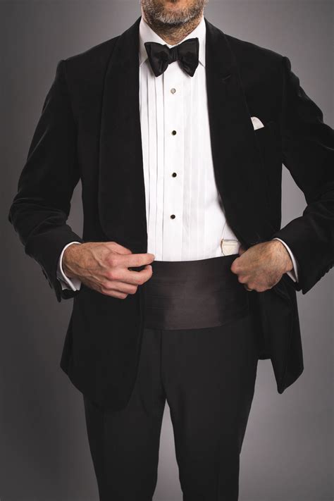 Black Velvet Shawl Collar Dinner Jacket Custom Tailored