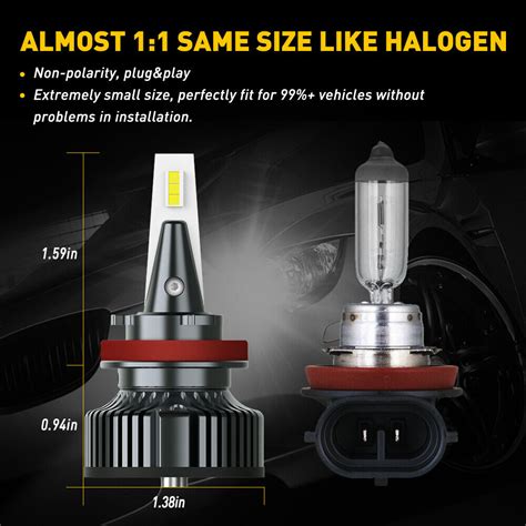 Canbus H H Led Headlight Kit Bulbs W K Globe Globes High Low