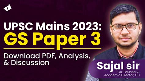 Upsc Mains 2023 Gs 3 Paper Pdf Inside Analysis And Discussion By Sajal