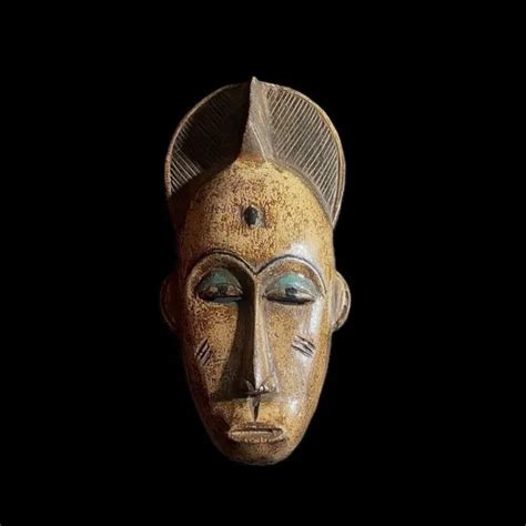 MASQUE AFRICAIN ANTIQUITÉS Art Tribal Visage Vintage Bois Sculpté