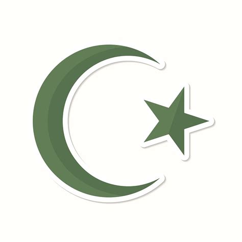 Muslim Crescent Moon And Star