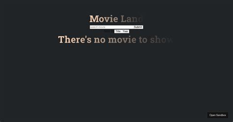 Movie Land Practice Codesandbox