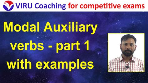 Modal Auxiliary Verbs Part 1 With Examples Viru Coaching For All