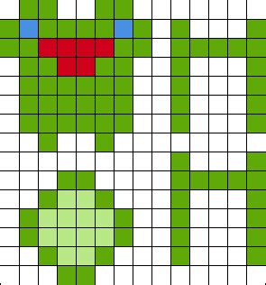 3D Froggy Chair Perler Bead Pattern | Bead Sprites | Characters Fuse Bead Patterns