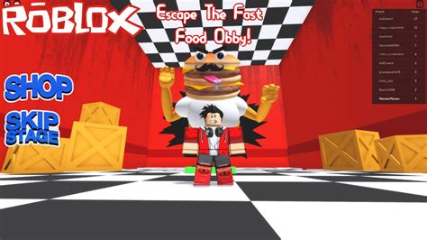 Roblox Escape The Fast Food Obby Youtube