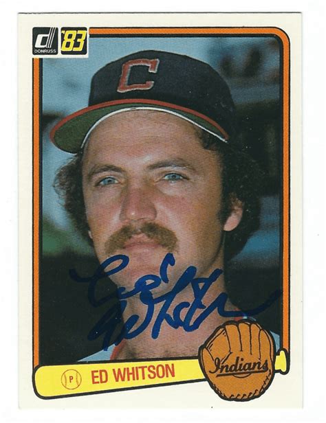 Autographed Ed Whitson Donruss Card Main Line Autographs