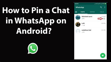 How To Pin A Chat In Whatsapp On Android Youtube