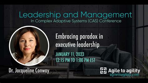 Dr Jacqueline Conway Embracing Paradox In Executive Leadership Youtube