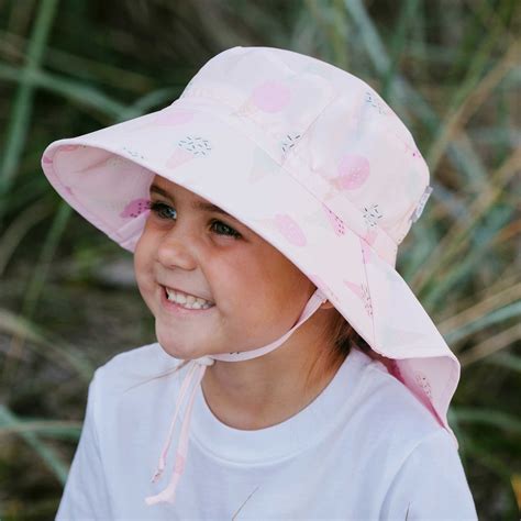 Kids Water Repellent Adventure Hats Pink Ice Cream Jan And Jul