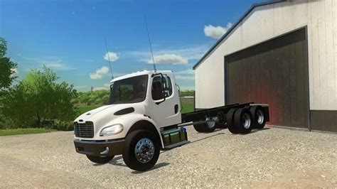 Freightliner M2 106 Flatbedar Truck V10 Fs22 Mod Farming Simulator 22 Mod