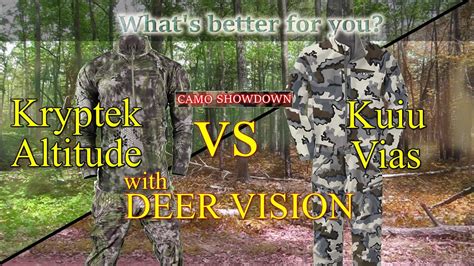 Kryptek Altitude Vs Kuiu Vias Compare Hunting Camo W Simulated Deer