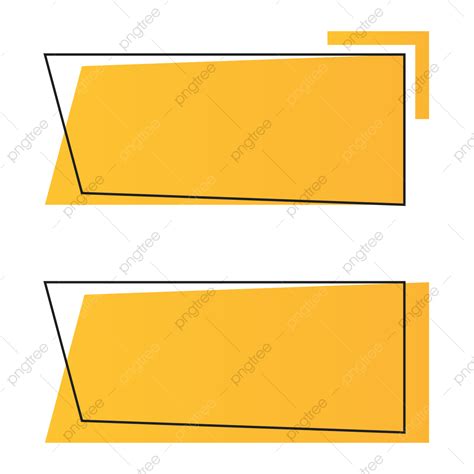 Cuadro De Texto Creativo Amarillo Conjunto Elementos De Banner Png Png