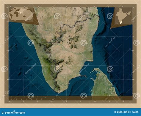 Tamil Nadu India Low Res Satellite Capital Stock Photo Image Of