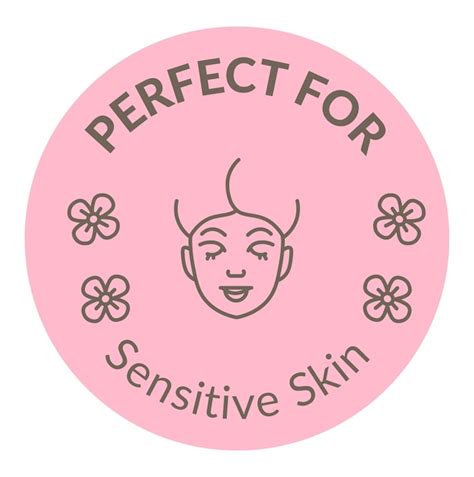Premium Vector Perfect For Sensitive Skin Label For Cosmetics