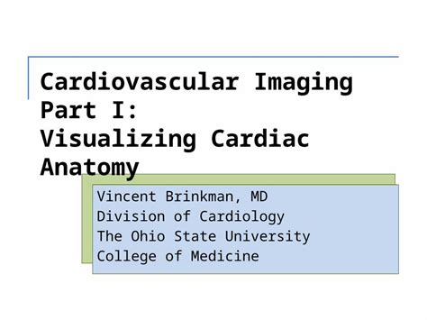 PPTX Cardiovascular Imaging Part I Visualizing Cardiac Anatomy