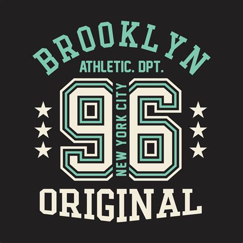 Brooklyn Athletic Dept Typography T Shirt Design Vector Illustration