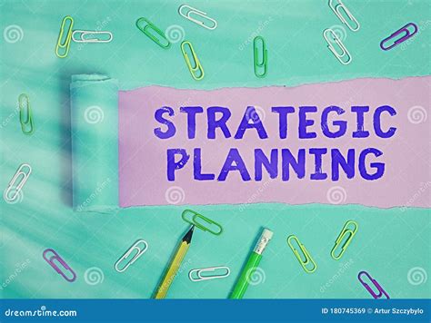 Handwriting Text Strategic Planning Concept Meaning Organizational