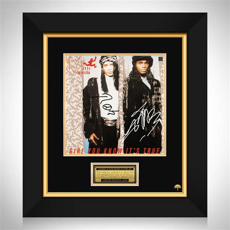 Milli Vanilli Girl You Know Its True Lp Cover Limited Signature