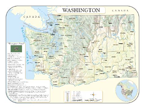 Washington Wall Maps National Geographic Maps Map Quest Rand