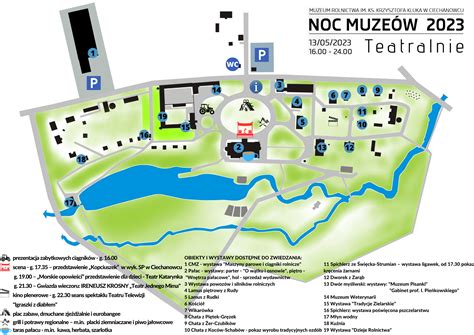 Noc Muzeów 2023 mapa muzeum z zaznaczonymi atrakcjami Grav