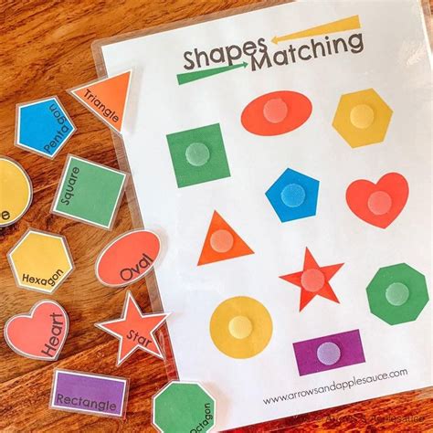 Shape Matching Printable Game Artofit