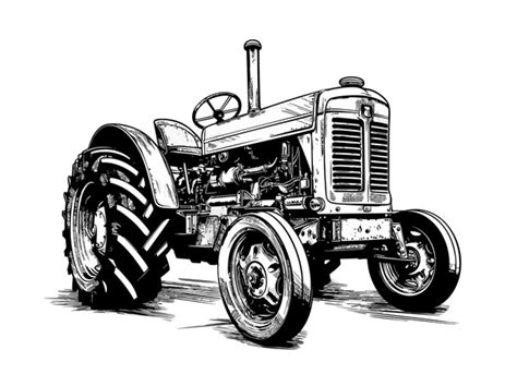 Drawing Old Tractor Stock Vectors And Vector Art Shutterstock