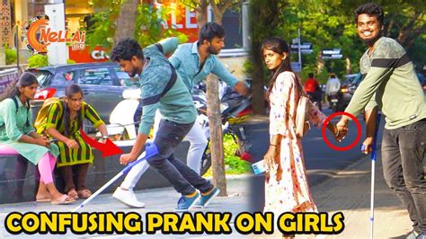 Confusing Cute Girls Prank Reaction Prank Nellai 360 Youtube