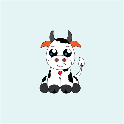 Premium Vector Cute Cow Cartoon Vector Illustration