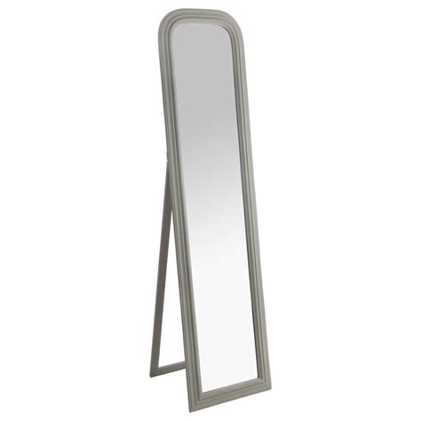 Miroir Sur Pied Gris En Bois 40x160 Atmosphera