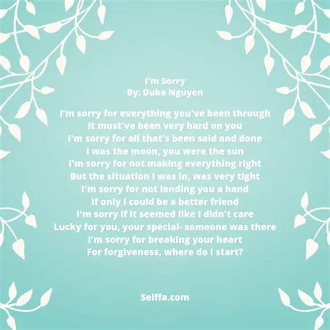 28 I'm Sorry Poems - SELFFA