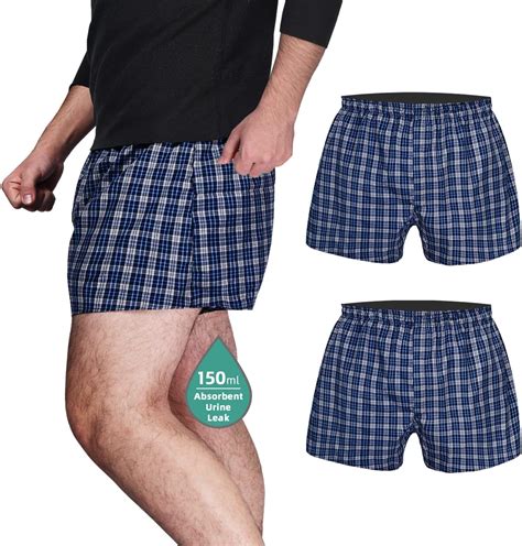 Washable Incontinence Underwear For Men Leak Proof Underwear With Fly Opening