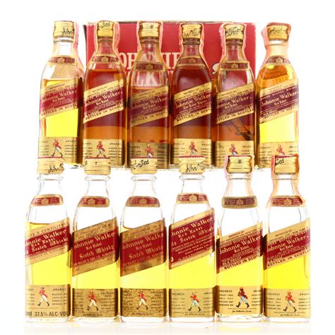 Johnnie Walker Red Label Miniatures X 12 1960s Case Whisky Auctioneer