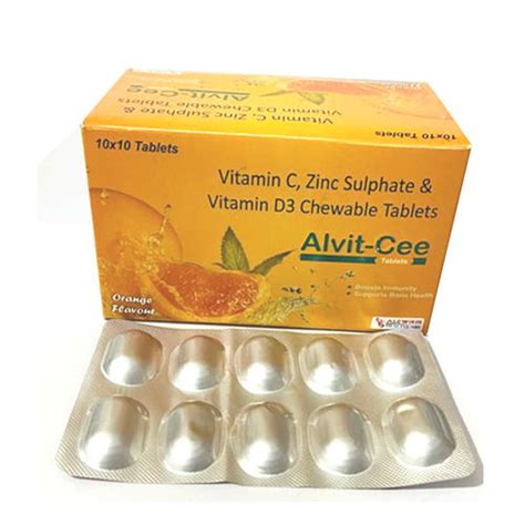 Vitamin C Zinc Sulphate And Vitamin D Chewable Tablets General