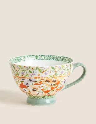 Floral Footed Mug M S Collection M S