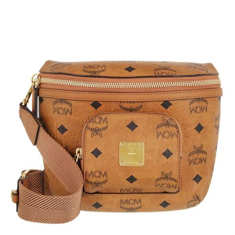 MCM Klassik Visetos Crossbody Small Cognac Borsetta A Tracolla