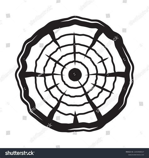 Vintage Carpentry Woodword Mechanic Round Wood Stock Vector Royalty