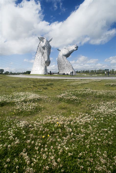 Free Stock Photo 12854 Landscape View Of The Kelpies Falkirk Scotland