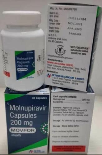 Movfor Molnupiravir Capsule 200Mg 40 Capsules Bottle Pack At Best