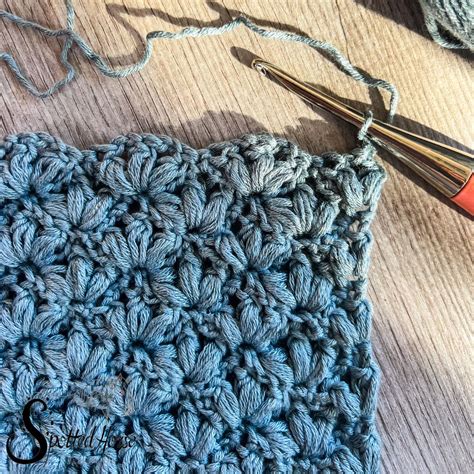 Lotus Crochet Stitch Tutorial - Spotted Horse Design Co.