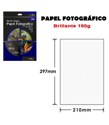 Tradineur Papel Fotogr Fico Brillante A Apto Para Impresora De