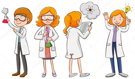 Male And Female Scientists Stock Vector Blueringmedia 90840870