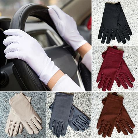 Summer Women Sun Uv Protection Outdoor Solid Color Cotton Driving Gloves T Female Elegant