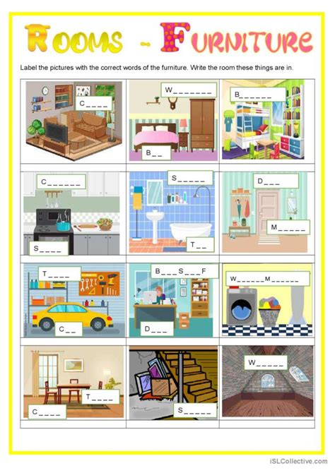 House - Rooms and furniture general…: English ESL worksheets pdf & doc