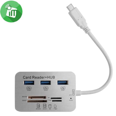 USB C 7in1 USB Hub Combo Card Reader