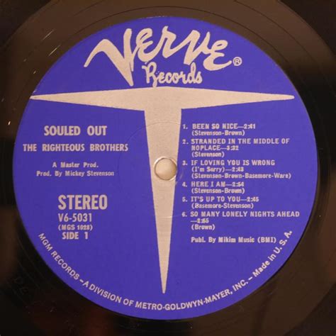 RIGHTEOUS BROTHERS Souled Out レコード通販買取はサウンドファインダー