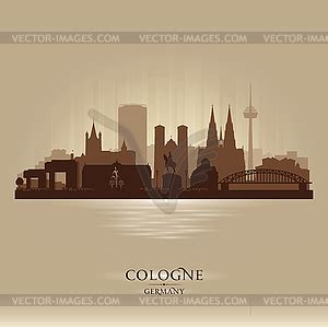 Cologne Germany City Skyline Silhouette Vector Image