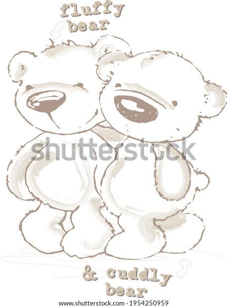 Cute Bear Slogan Illustration Tshirt Print Stock Vector Royalty Free