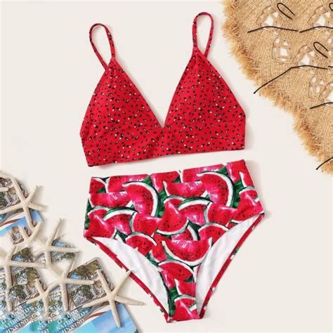 MAILLOT DE BAIN Sexy Feuille Imprimer Bikini Femme Maillot De Bain Femmes Maillots De Bain