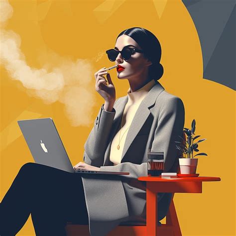 Premium Ai Image A Woman Smoking A Cigarette And Smoking A Cigarette